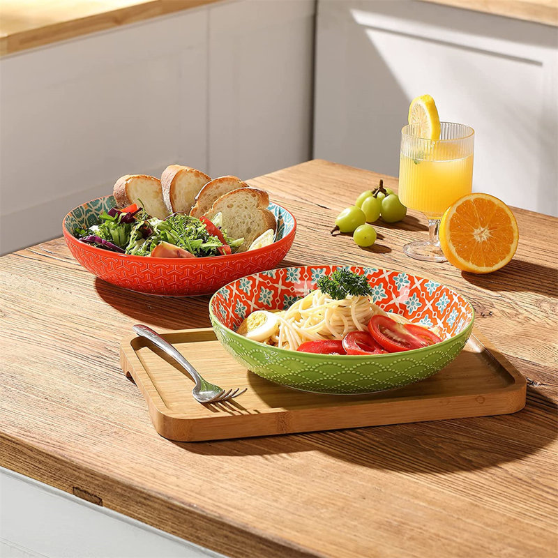 Colorful serving bowls top